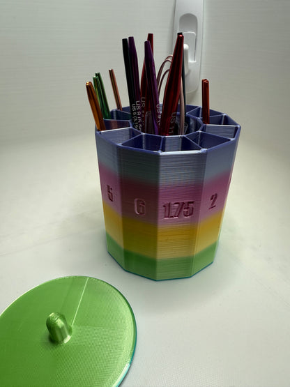 Spinning Interchangeable Knitting Needle Organizer